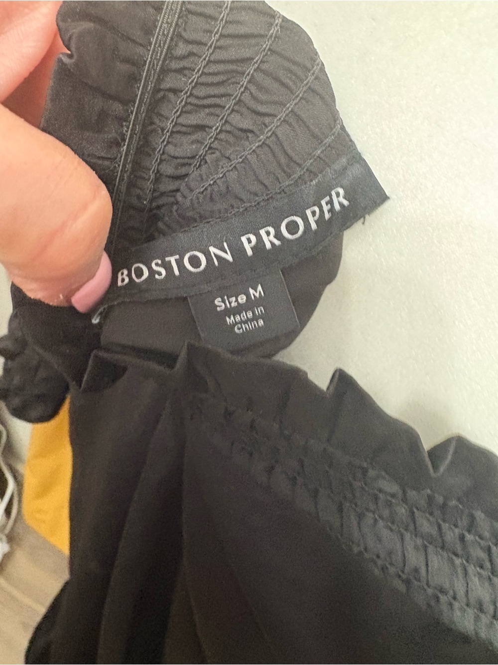Boston Proper Black Off-Shoulder Ruffle Dress - Picture 3 of 6